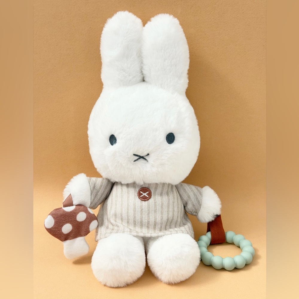 Miffy White Soft Plush Bunny Toy with Crinkle rattle & Teeth Plush